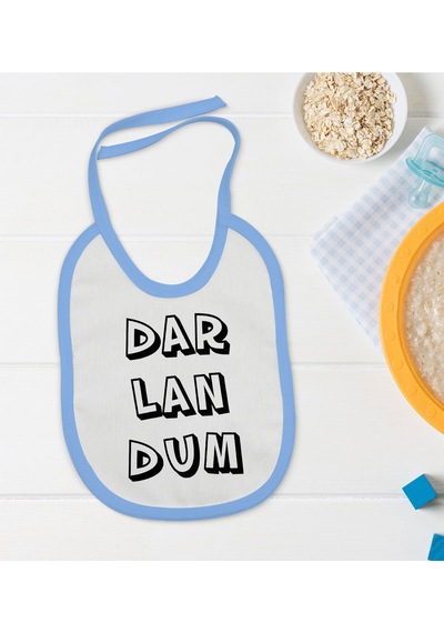 BK Kids Darlandum Tasarımlı Mavi Bebek Mama Önlüğü-2