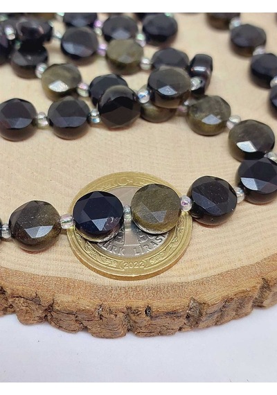 Golden Obsidyen Taşı 5.5x9.5mm Dizi 49906 Çok REnkli