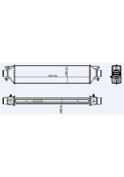 ORIS IFI076050 Turbo Radyatörü Intercooler 583X133X50 A/M Linea 1.4 07