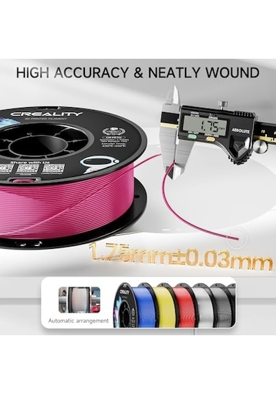 Resmi Creality Petg 3d Yazıcı Filament 1,75 Mm 1 Kg 2,2 Lbs , Yüksek Hassasiyetli Güçlü Tokluk, Kokusuz Daha İyi Akış Nem Geçirmez 3d Baskı Ender Filament Macenta Resmi Creality Petg 3d Yazıcı Filament 1,75 Mm 1 Kg 2,2 Lbs , Yüksek Hassasiyetli Güçlü Tokluk, Kokusuz Daha İyi Akış Nem Geçirmez 3d Baskı Ender Filament Macenta
