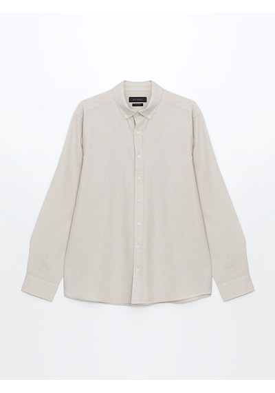 Lcw Vision Bej Slim Fit Uzun Kollu Oxford Erkek Gömlek