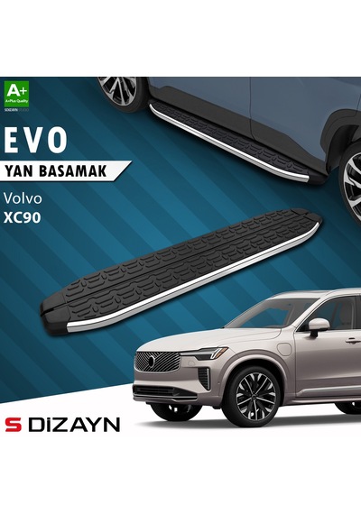 S-dizayn Volvo Xc90 Makyajlı Hybrid Evo Krom Yan Basamak 203 Cm 2024 Üzeri A+ Kalite