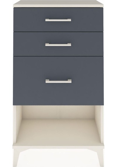 Arges Komodin 3 Çekmeceli 60x30x106 Aytaşı-antrasit Aytası