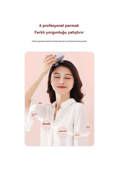 Ikkb Yeni Kafa Elektrikli Silikon Kafa Derisi Masajı Gri