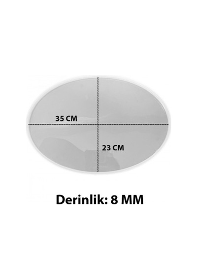 Epoksi Oval Söz Ve Nişan Tepsisi Kalıp 35x23 Cm Şeffaf