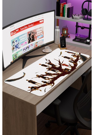 Haikyuu Anime V5 - 90x40 Xxl Gaming Kauçuk Kaymaz Taban Mouse Pad Fare Altlığı
