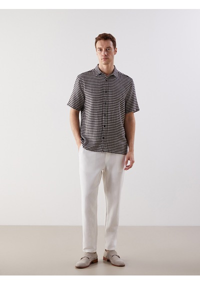 Lcw Vision Siyah Regular Fit Ekose Erkek Gömlek