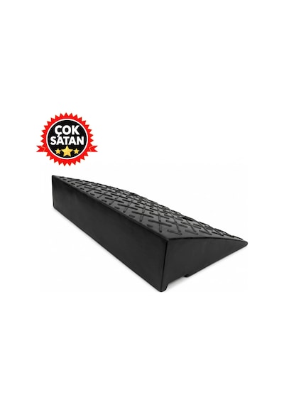 Kauçuk Rampa 10 Cm, Engelli Aracı Rampası, Kaldırım Rampası 48 X 33 X 10 Cm