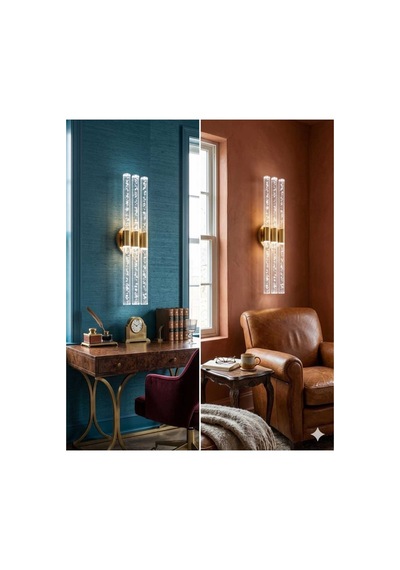 Bubbleflux Trio Large 51 Cm Modern Tasarım Led Aplik - Duvar Lambası - Gold - Elektrikli - Beyaz Led Gold Elektrikli