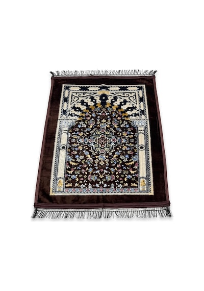 Peluş Seccade 80x120 Cm Desenli Lüks Namaz Seccadesi Çok Renkli-4