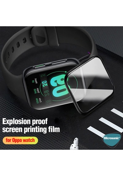 Microsonic Oppo Watch 41Mm Tam Kaplayan Cam Full Ekran Koruyucu S