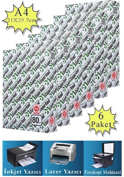 Copierbond Fotokopi Kağıdı A4 80 Gr 500 Lü 6 Paket