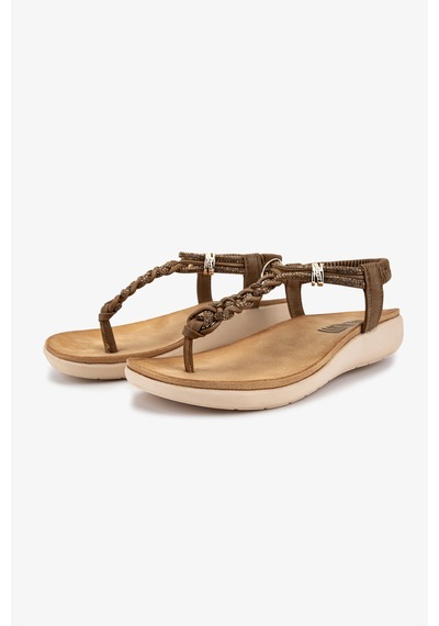 Valmenti Kadın Hakiki Deri Camel Düz Sandalet 1141 7525-rr1 Bn Sndlt Y26 Camel/strass