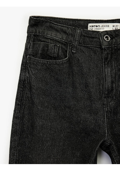 Koton Siyah Kadın Jean Pantolon 6wal40034md Siyah