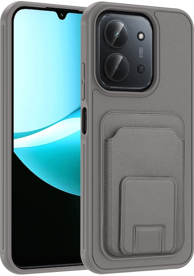 Xiaomi Redmi 15c Kılıf Kartlıklı Tpu Zore Bikart Kapak Gri