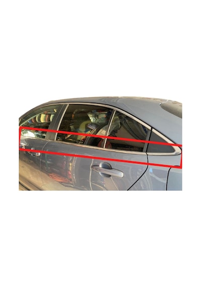 Toyota Corolla Uyumlu Krom Cam Çıtası 8parça 2019 Ve Üzeri P Çelik