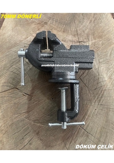 Kpax Pro 70mm Mini Mengene Dönerli Mengene Tablalı Örslü Masa Mengenesi