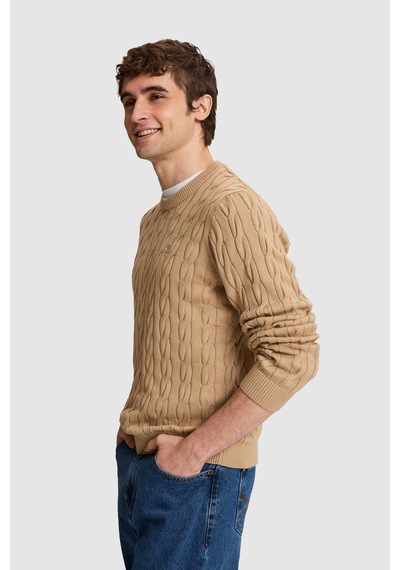U.S. Polo Assn. Erkek Camel Bisiklet Yaka Regular Fit Örgülü Kazak 50331237-vr015 U.S. Polo Assn. Erkek Camel Bisiklet Yaka Regular Fit Örgülü Kazak 50331237-vr015