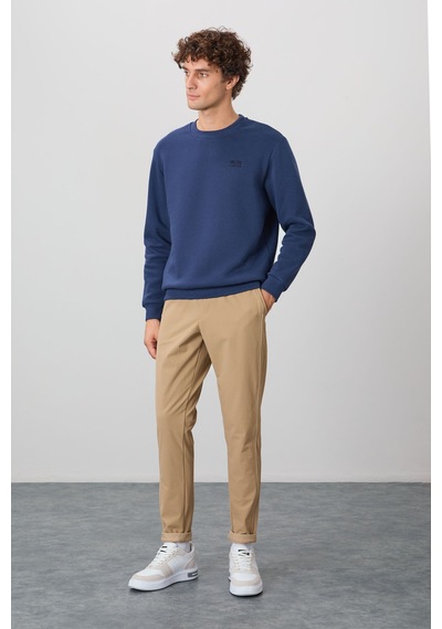 Air Jones Tommy Life Omar İndigo Şardonlu Erkek Sweatshirt - 88137 Indıgo
