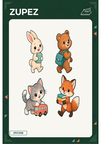 Minik Kitap Otobüsü 19x25 Cm Ütüyle Uygulanan Baskı Zpz1258 - 928157227