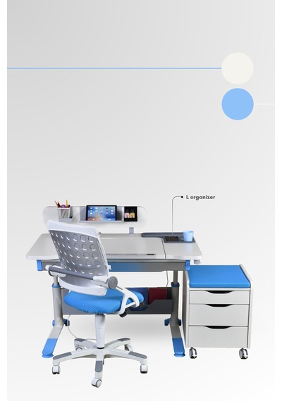 Creo Mobili Yükseklik Ve Eğim Ayarlı, Sirius Delüx Bilgisayar Ve Çalışma Masası Takımı, Ekru/mavi Gri Creo Mobili Yükseklik Ve Eğim Ayarlı, Sirius Delüx Bilgisayar Ve Çalışma Masası Takımı, Ekru/mavi Gri