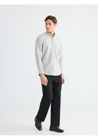 Lcwaıkıkı Classic Gri Regular Fit Oxford Erkek Gömlek