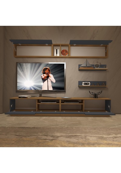 Decoraktiv Trendstyle 5220s Mdf Tv Ünitesi Tv Sehpası - Pera Antrasit Antrasit - Açık Ceviz Decoraktiv Trendstyle 5220s Mdf Tv Ünitesi Tv Sehpası - Pera Antrasit Antrasit - Açık Ceviz