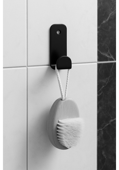 Lunoart Banyo & Mutfak İçin Yapışkanlı Metal Askı 4 Lü - Havlu, Mutfak Bezi, Bornoz, Çanta, Takı Askısı Siyah