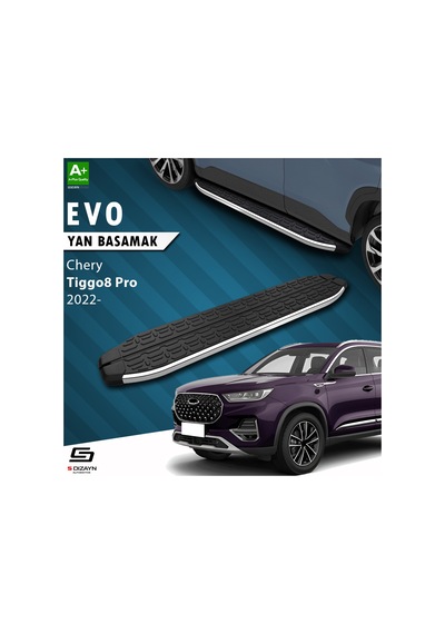 S-dizayn Chery Tiggo8 Pro Evo Krom Yan Basamak 183 Cm 2022 Üzeri