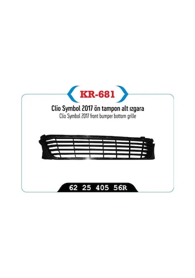 Ön Tampon Alt Izgara Renault Clio Symbol 2017