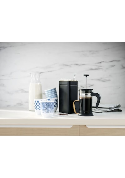 Ikea Blomnıng Gıda Kavanozu 11 X 7 X 20 Cm Siyah Altın Siyah - Altın