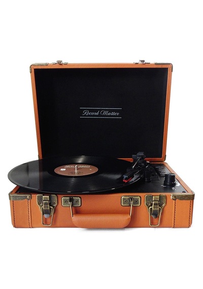 Record Master T317UB Bluetooth Şarj Edilebilir Retro Pikap Kahverengi