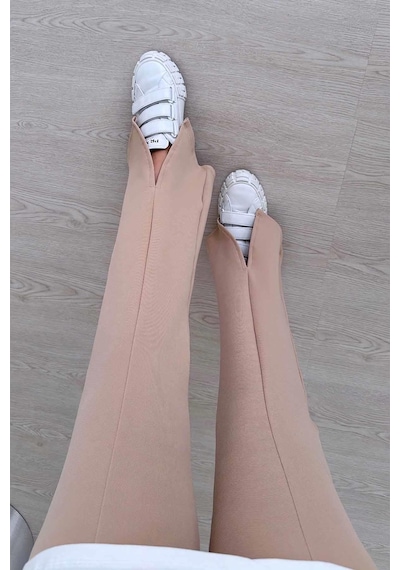 Kahijab Yırtmaç Detay Pantolon - Camel Camel