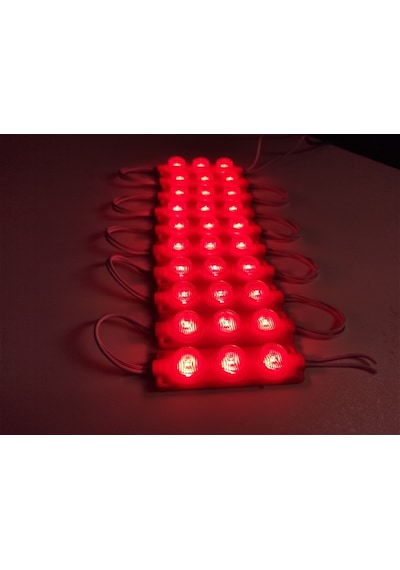 Replax Carub Camlı Parmak Led Lamba Kırmızı 12 Volt Su Geçirmez 10'lu 3m