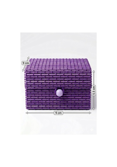 Doğal Bambu Takı Kutusu 9x9x5,5 Cm Midi Boy Dekoratif Çok Amaçlı Takı, Hediye Kutusu