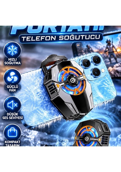 Güçlü Motorlu Fanlı Telefon Soğutucu Yoğun Kullanım Ve Mobil Oyun İçin