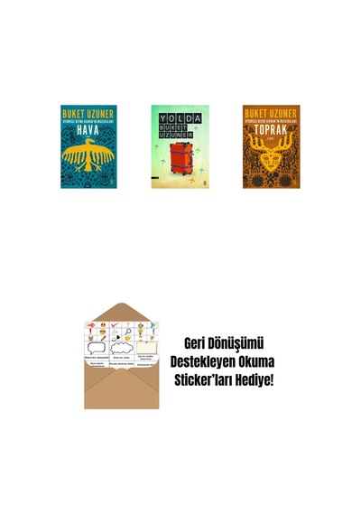 Uyumsuz Defne Kaman'ın Maceraları - Hava + Yolda + Uyumsuz Defne Kaman'ın Maceraları - Toprak + Okuma Sticker'ları