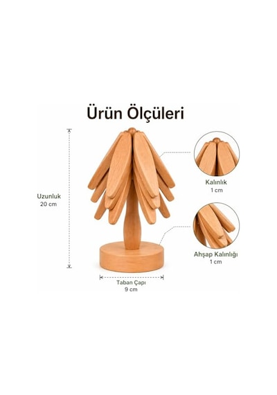 Standlı 3'lü Bambu Nihale Seti Açılıp Kapanabilir Çaydanlık Ve Tencere Altlığı, Isı Yalıtımlı Doğal B Diğer