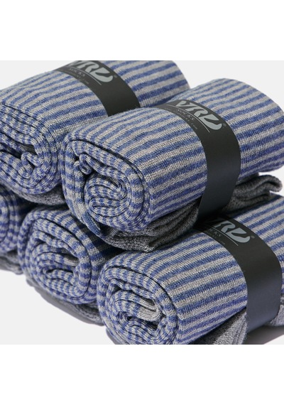 Dikişsiz Bambu Çorap Açık Gri Renk Bambu Çizgi Detaylı Çember Desenli Erkek Çorap Kutulu 5 Çift Premium Uzun Çorap Soket Çorap Bambu Mix