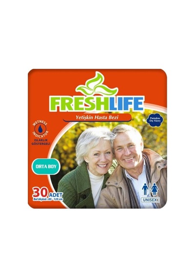 Freshlıfe Hasta Altı Bezi Bağlama Belbantlı Orta Boy 30 Adet Tek Ebat