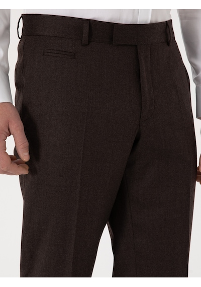 Cacharel Kahverengi Slim Fit Kumaş Pantolon Cacharel Kahverengi Slim Fit Kumaş Pantolon
