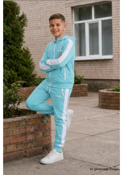 Pina Kids Erkek Çocuk Scuba Potential Kalın Şeritli Kapüşonlu Dalgıç Kumaş Eşofman Takımı Esf7026 Su Yeşili Pina Kids Erkek Çocuk Scuba Potential Kalın Şeritli Kapüşonlu Dalgıç Kumaş Eşofman Takımı Esf7026 Su Yeşili