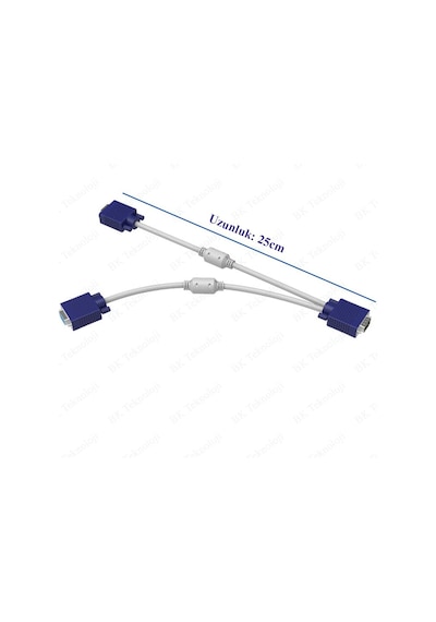 Yüksek Kalite Vga Çoklayıcı Monitör Kablosu 1 Giriş 2 Çıkış