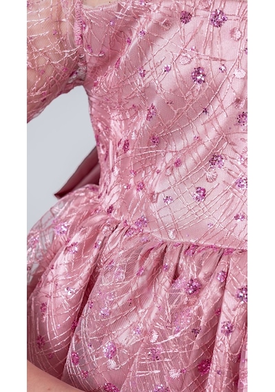 Mnk Baby & Kids Ruche Lipa Kız Çocuk Abiye M00783 Pembe