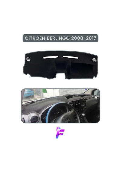 Cıtroen Berlingo 2008-2017 Torpido Örtüsü Güneşten Korur Kolay Montaj Tam Uyum Ta44 Gri