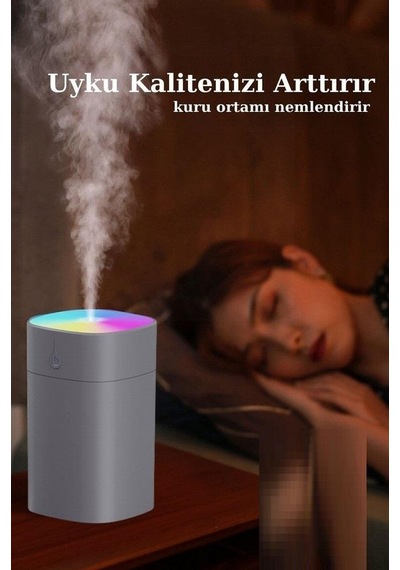 Zhltools Humidifier 400 Ml Ulrasonik Hava Nemlendirici Buhar Makinesi Ve Aroma Difüzörü H2o
