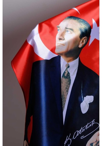 Zc Bayrak Atatürk Baskılı Türk Bayrağı 70x105 Cm Raşel Kumaş Dijital Baskı Diğer