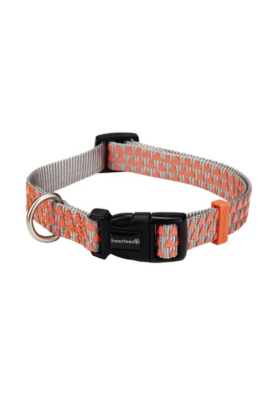 Köpek Boyun Tasması, Açık Gri Turuncu, 35-50cm Çok Renkli