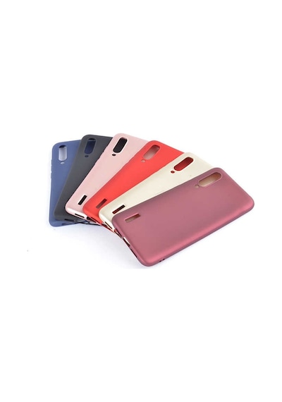 Noktaks - Xiaomi Uyumlu Xiaomi Mi 9 Lite - Kılıf Mat Renkli Esnek Premier Silikon Kapak - Kırmızı