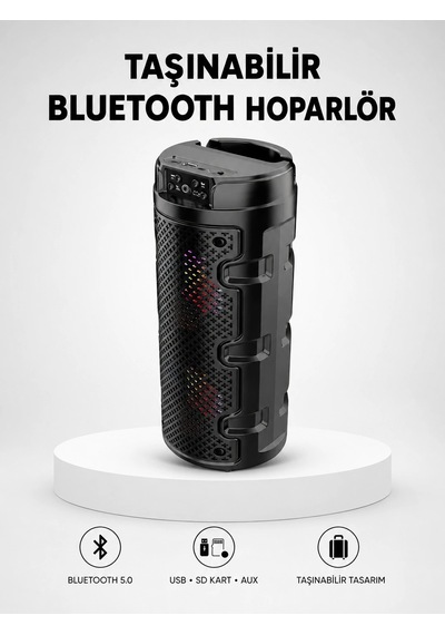 Kargo Bluetooth 5.0 Kablosuz Hoparlör Çift Sürücülü Yüksek Ses Kalitesi Kompakt Tasarım Najmaddin